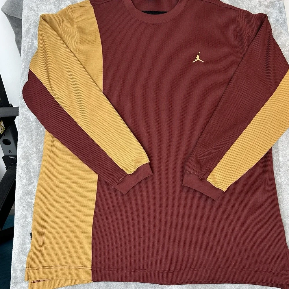 Air‎ JORDAN Colorblock Crewneck Long Sleeves VTG 90s Basketball NBA Men's Sz 2XL